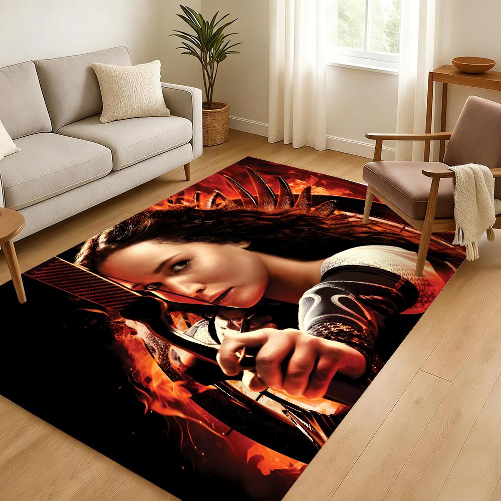 Film The H-Hunger Games Floor Mat Soft Thickened Absorbent Non-Slip Bedroom Living Room Door Mat Home Decor Flannel Rugs