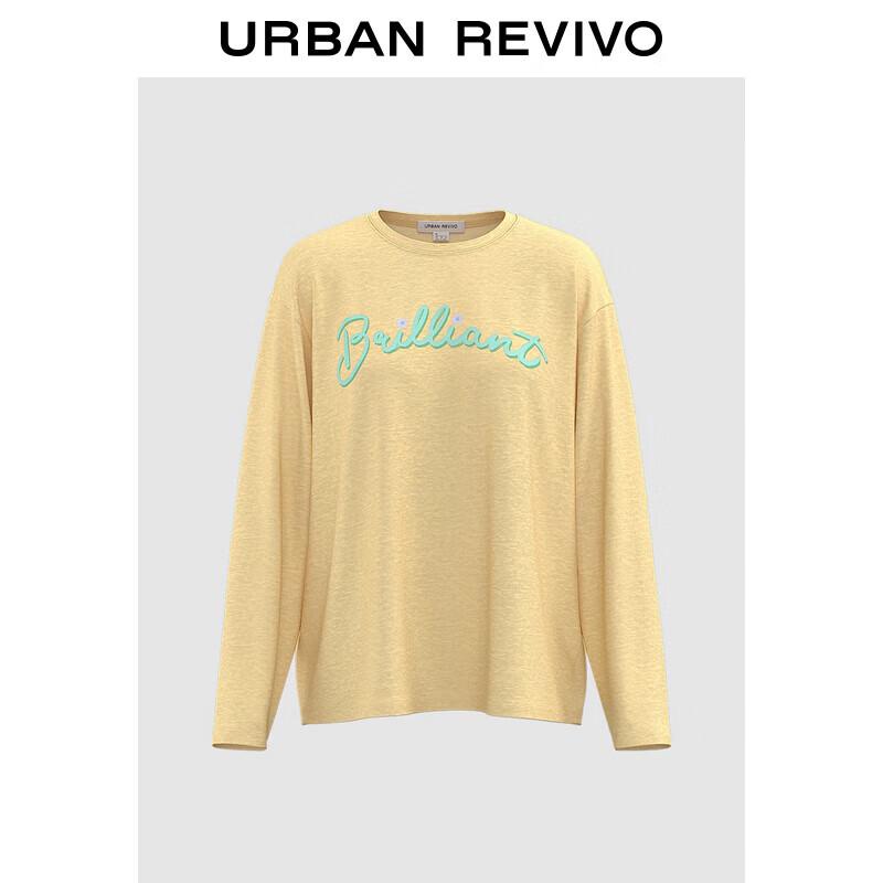 UR Women s Colorblock Letter Print Loose Long-sleeve T-shirt S