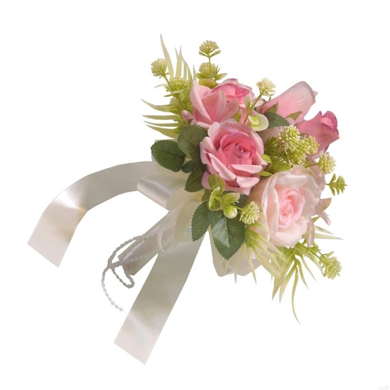 92MF Bouquet da Sposa Fiore di Rosa Artificiale per Cerimonia Nuziale Fotografia
