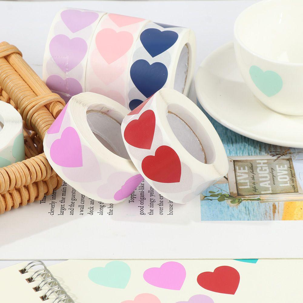 500 Pcs Birthday Party Supplies Stationery Home Decor Scrapbooking Love Heart Shaped Sticker Seal Labels