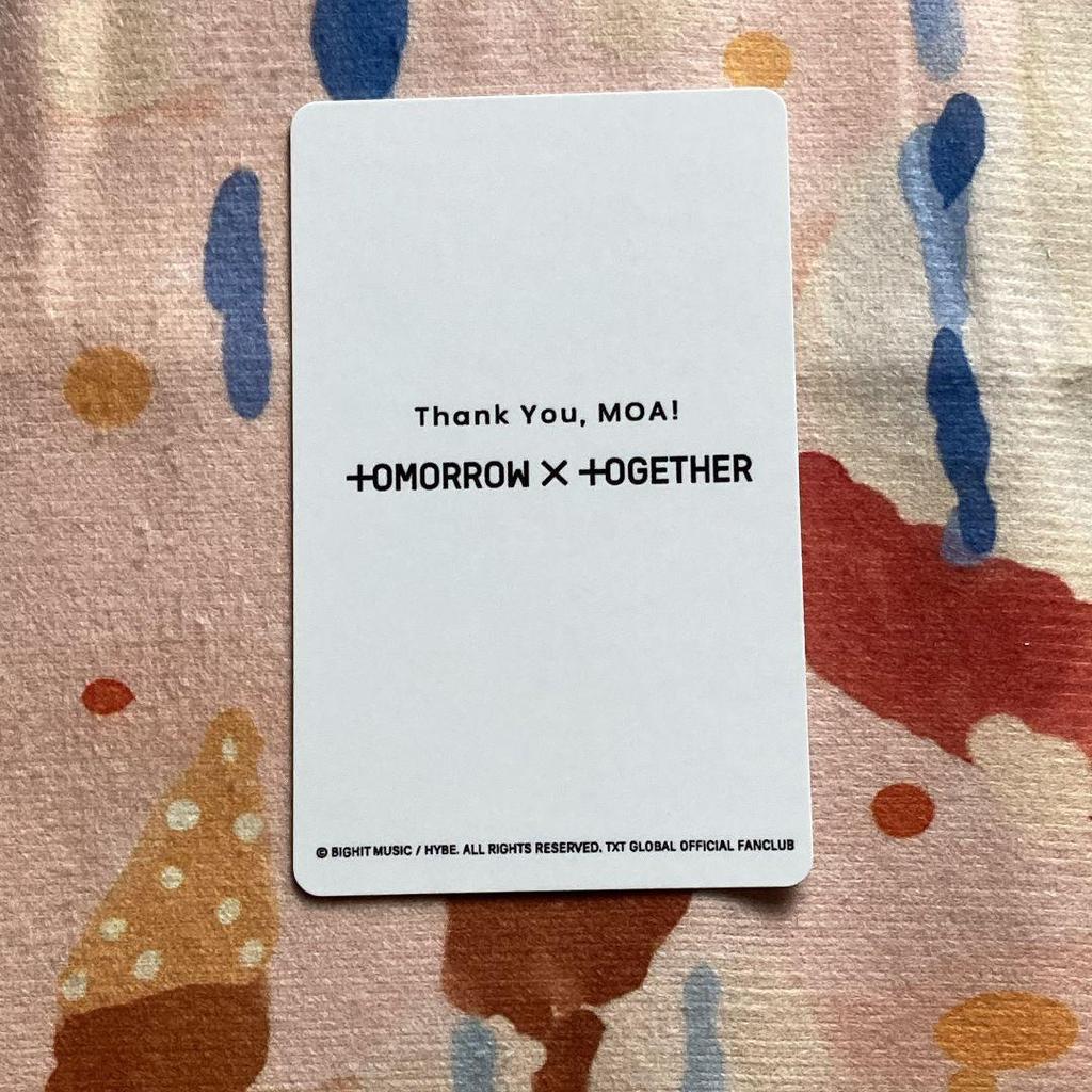 [USED] TXT Fan Club New Member Referral Bonus Beomgyu FC Trading Card