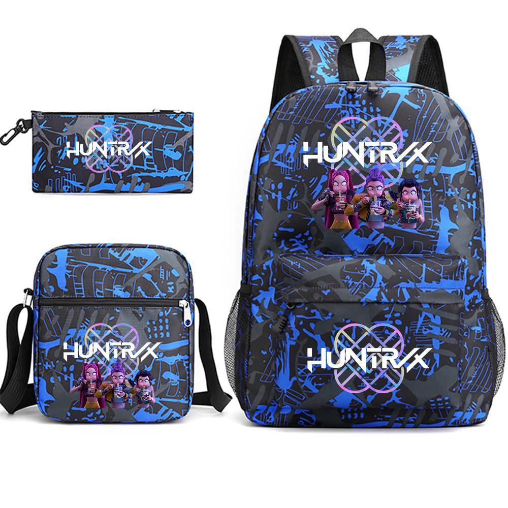 K-POP Demon Hunter Girl Group Children's Backpack, Pencil Case, and Shoulder Bag Set for Middle School Students