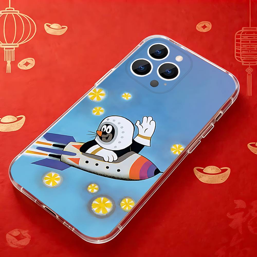 

Cartoon cute Little M-Mole Phone Case For iPhone 17,16,15,14,13,12,11 Pro,Max,Plus,X,XS,XR,SE4,E Mini Transparent Soft Cover iPhone15Plus