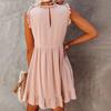 Dámské šaty plus size bez rukávů letní šaty elegantní vintage dámské volánové plážové modré mini šaty vestido