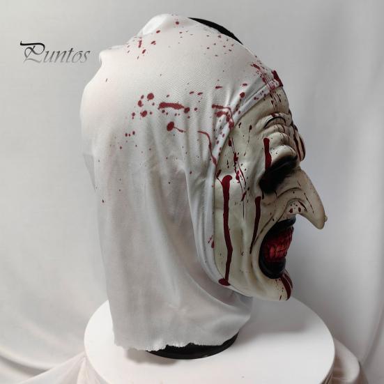 Halloween Clown Face Cushion Latex Soft Blood Terrifier Costume Prop Adult Scary Face Cushion Cosplay Party Accessories