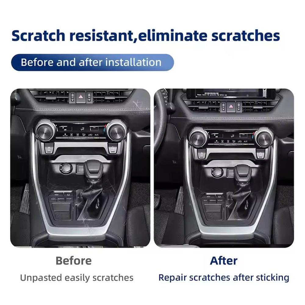 Car Interior Center Console Transparent Pre Cut TPU Protective Film for  RAV4 2019-2023 PPF Anti-scratch Repair Film Refit