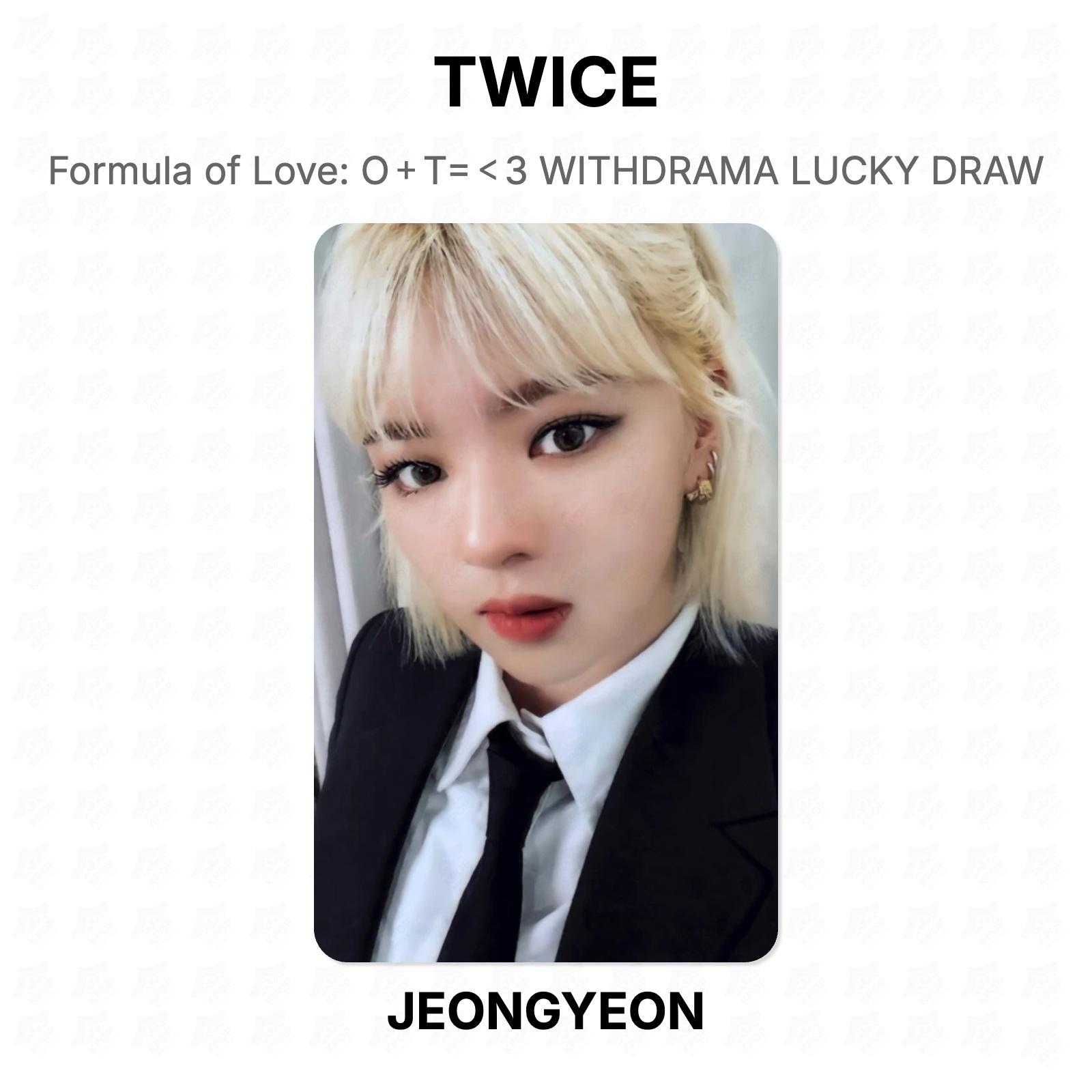 TWICE Formula of Love: O+T= 3 WITHDRAMA LUCKY DRAW Official Photocard JEONGYEON