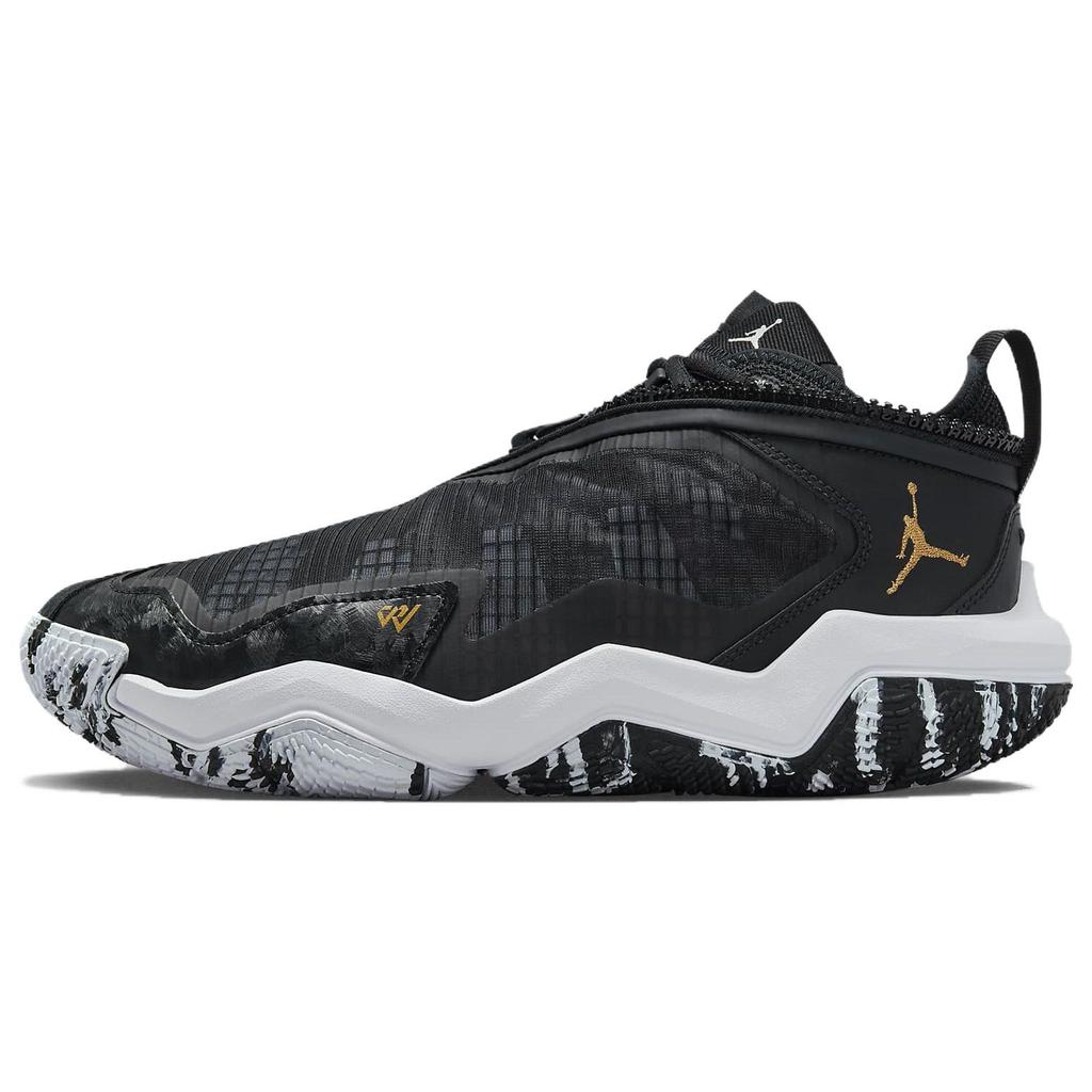 Air Jordan Why Not Zer0.6 PF Black Gold Men Sneakers Metallic-Gold White DV1249-071