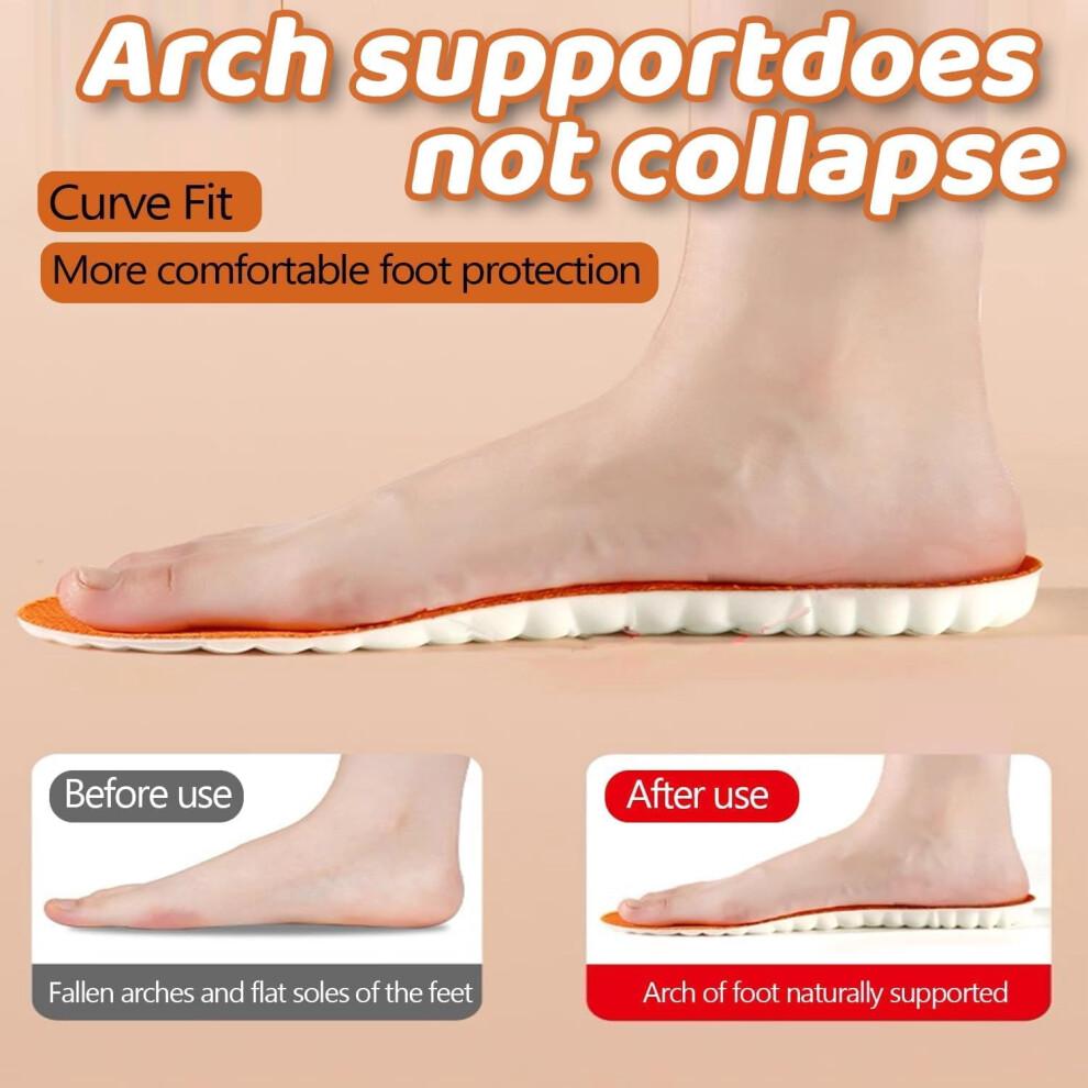 4D Cloud Insoles for Men Women, Memory Foam Insoles with Elastic Strong Arch & Shock-Absorbing