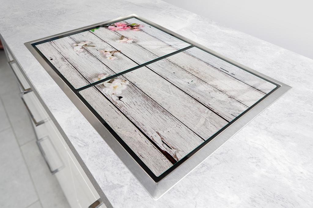 SZKLANA PŁYTA OCHRONNA DO KUCHNI 2x35x52 DREWNO