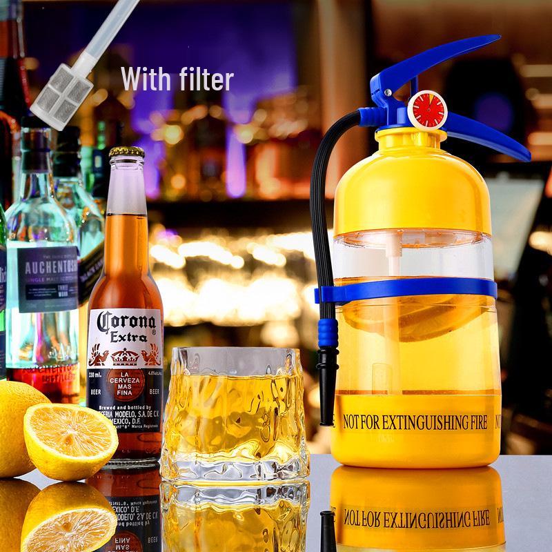 Influencer Drinkware: Manual Fire Extinguisher Alcohol Cannon & Beer Dispenser