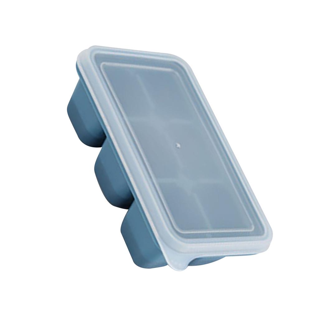 Trays Multipurpose 6 Grids Reusable Leakage Proof Easy Release Soft Bottom Silicone   Molds with Removable Lid
