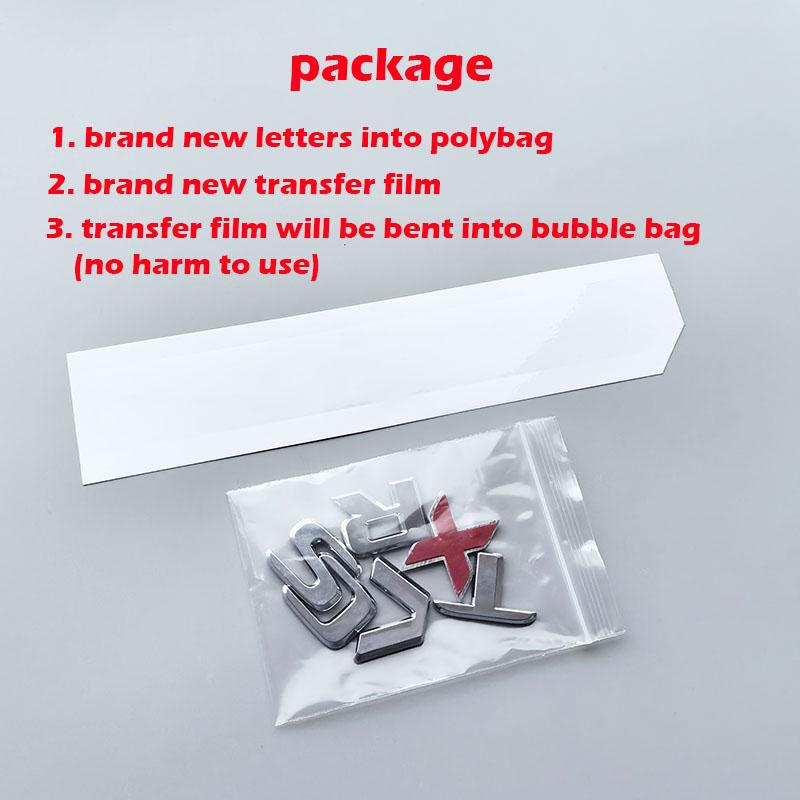 2.3cm DIY Alphabet 3D Sharp Letters Numbers Heart Dot ABS Emblem Car Trunk Nameplate Logo Sticker for Any Cars (Price for 1pc)