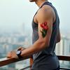 3pcs Temporary Tattoo Flower Tattoos Colorful Realism Floral Designs Realistic Temporary Tattoos For Shoulders Male Arms