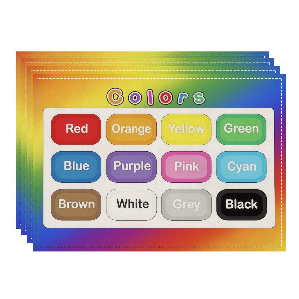 

4/6/8PcsPre-school Education Placemat Table Mat. Suitable for Indoor Outdoor Dining Tables Perfect forGatherings Heat Insulation 4Pcs-30X45cm(12X18in