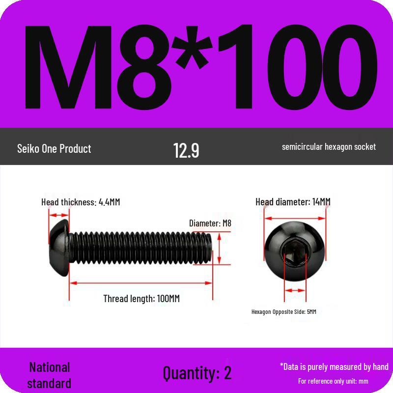 High-Strength 12.9 Pan Head Socket Cap Screws: M6, M8, M10, M12 Sizes