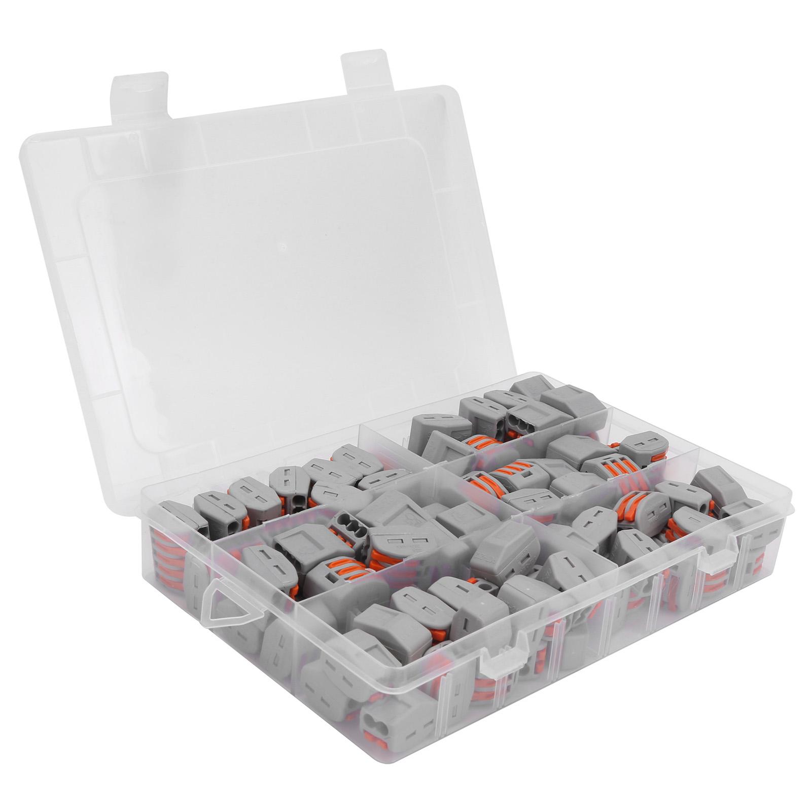 

100pcs PCT212213215 Wiring Electrical Connectors Quick Terminal Press Type Plastic Brass