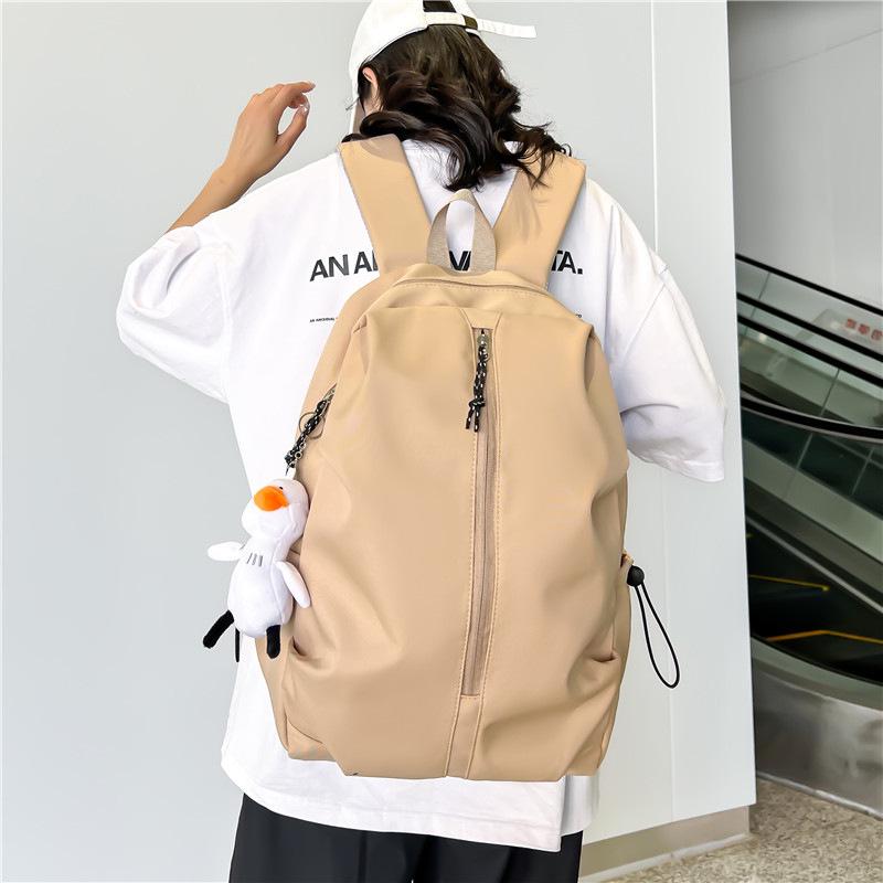 Unisex High-Capacity Solid Color Travel & School Backpack