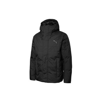 Logo Einfarbig Kapuzen Daunenjacke Herren Oberbekleidung Schwarz 848762-01