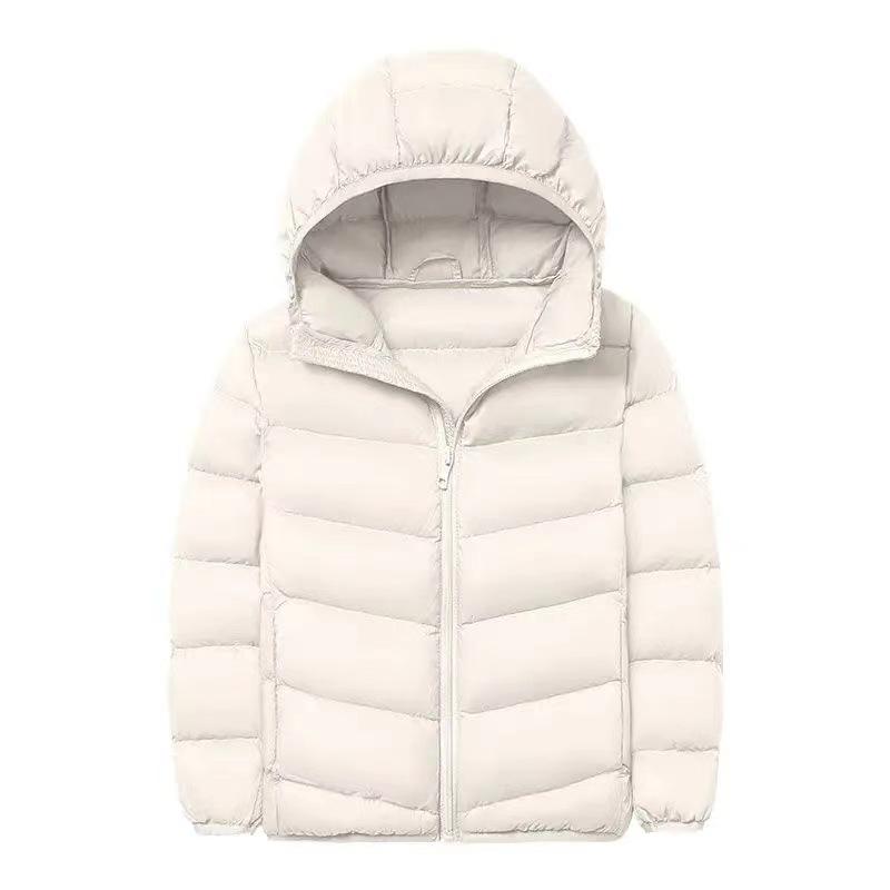 2025 Kids' Lightweight Hooded Down Jacket - White Duck Down for Boys & Girls