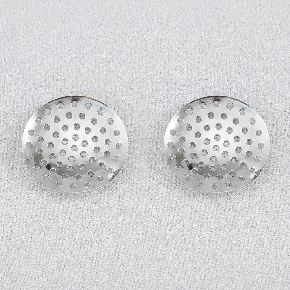 

50pcs 14mm-25mm Brooch Base Brooches Bouquet Metal Disk Shell Flower Cabochon Bezel Round Blank For Diy Jewelry Making Wholesale 14MM 50pcs