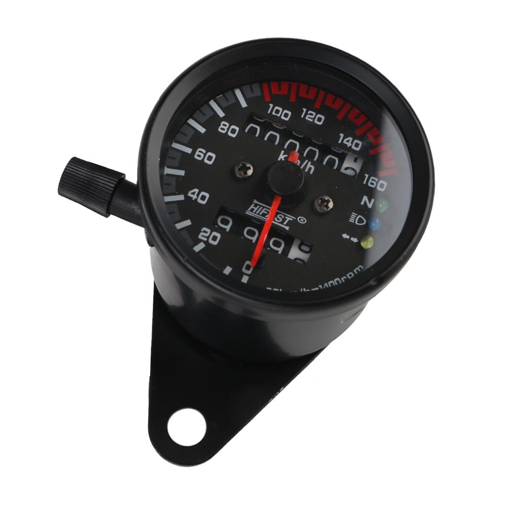 Univerzální s LED signálním světlem Podsvícený indikátor pro Cafe Racer Motocykl Motocykl Tachometr 12V Počítadlo kilometrů Měřič