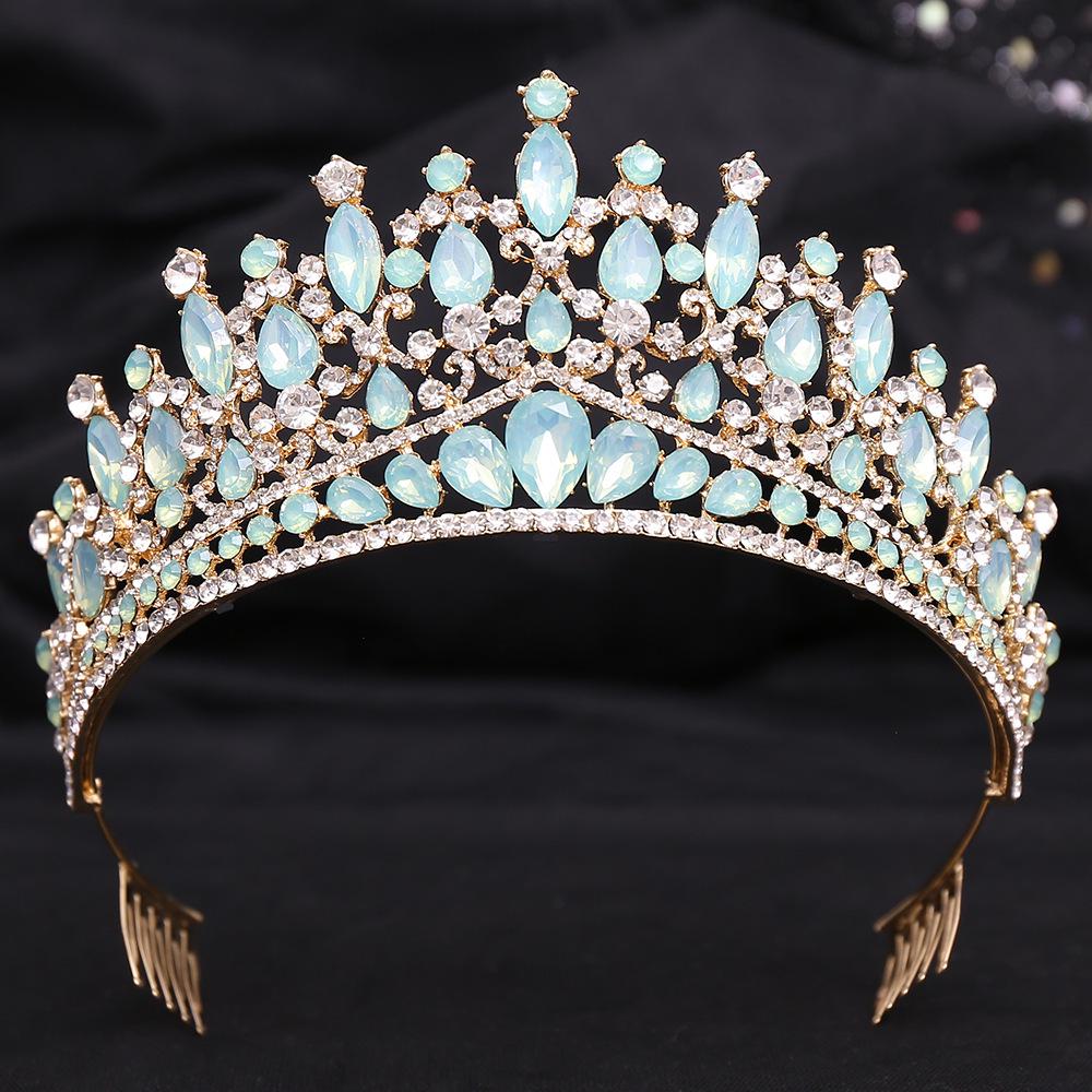 Baroque Rhinestone Crown Hair Comb for Bridal or Birthday Accessories
