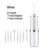 Usb Oral Irrigator Bærbar Dental Water Flosser Oppladbar Water Jet Floss Tannpirker 4-8 Jet Tips 220ml 3 Modi Vannplukking