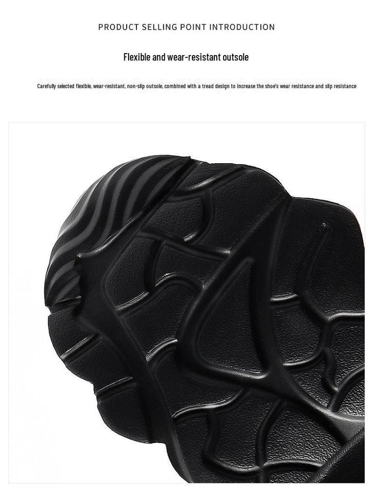 Bobodou Boys' Black Waterproof Leather Sports Shoes - 2025 Autumn Collection