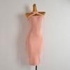 Fashion Style Sexy Sexy Halter Double-Sided Rope Knitting Dress Women's Clothing Silm Mid Length Long Length Bodycon Dress