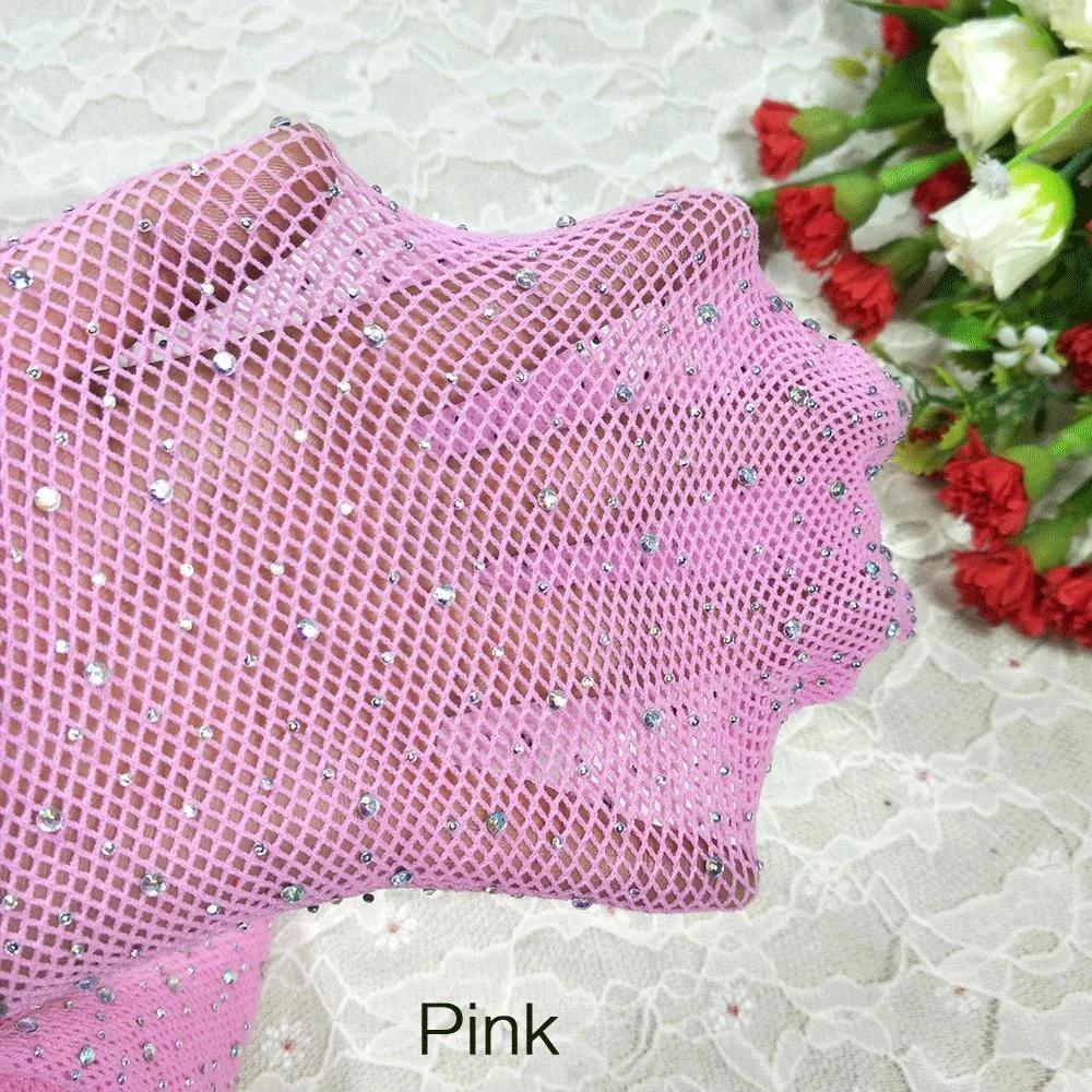 Glitter Fishnet Tights Small Mesh Pantyhose Women's Sheer Drill Socks Sexy Mesh Garter Belt