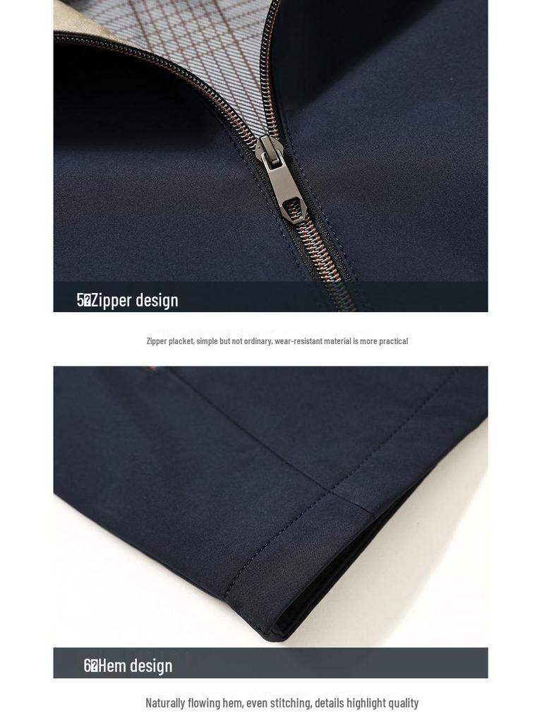 Men's Autumn High-End Business Casual Stand Collar Jacket