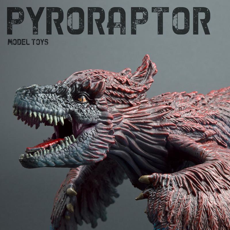 Simulated Prehistoric Creatures Pyroraptor Dinosaur Model Desktop Ornament Animal Collectible Toy Statue Wholesale Surprise Gift