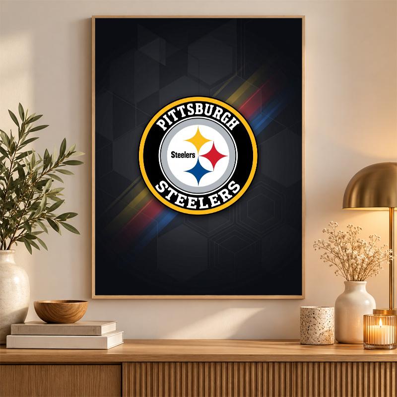 Pittsburgh Steelers Diamond Painting Kit 5D Full Drill DIY Diamond Mosaic Wall Art Home Decor
