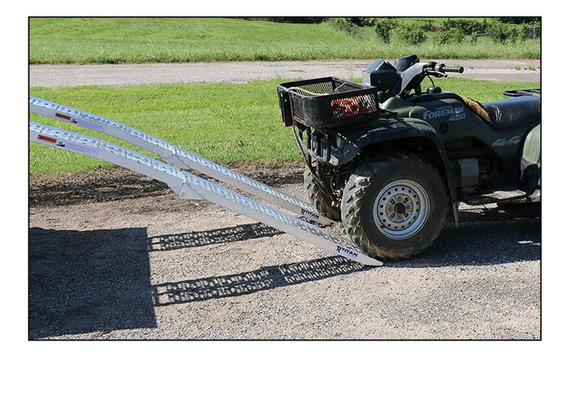 Aluminum Alloy Telescopic Slope Climbing Ladder for Motorcycle and Wheelchair Transport.