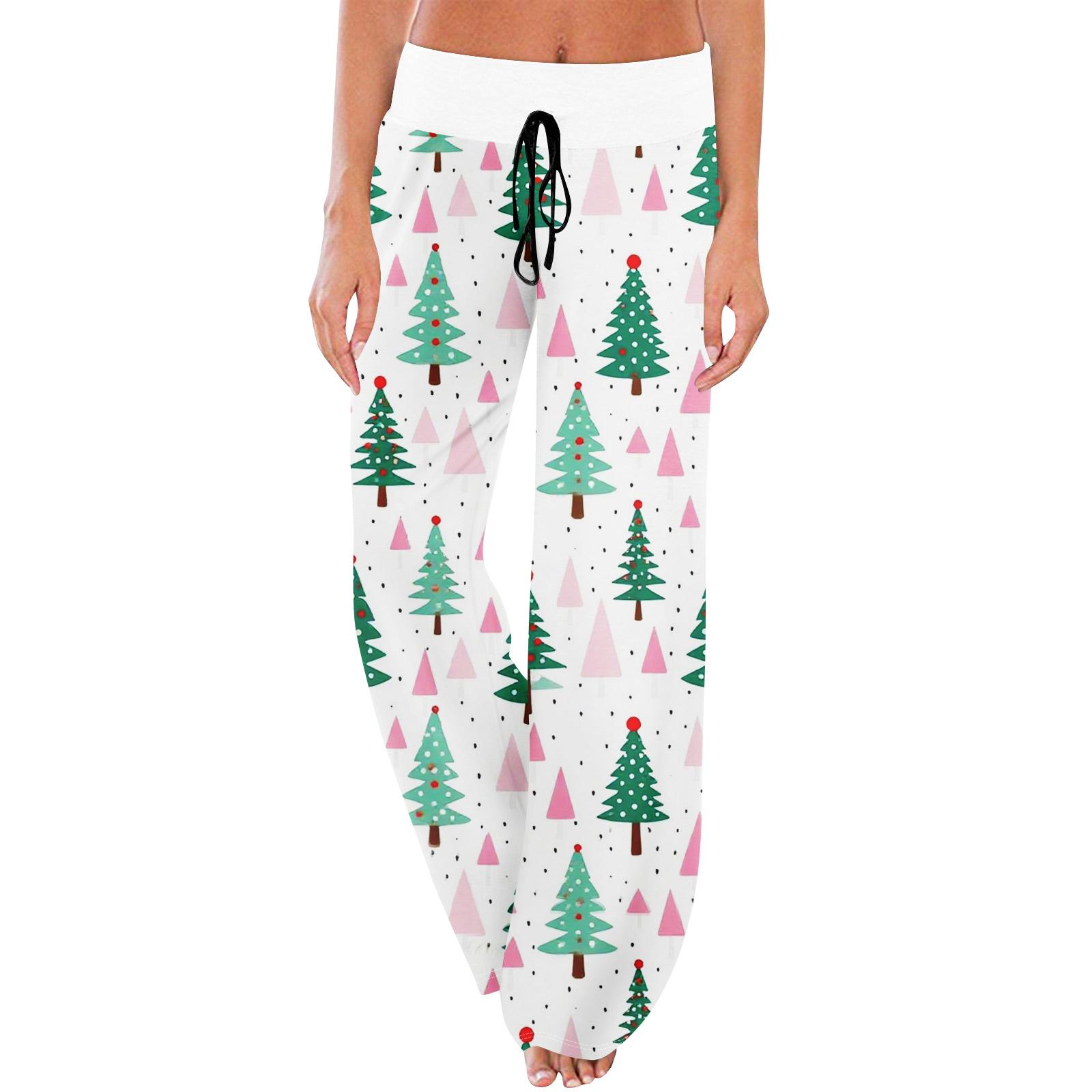 

Пижамные брюки Домашняя одежда Повседневные Брюки на кулиске с эластичной талией Удобные Прямые Брюки для йоги Свободные XL белый