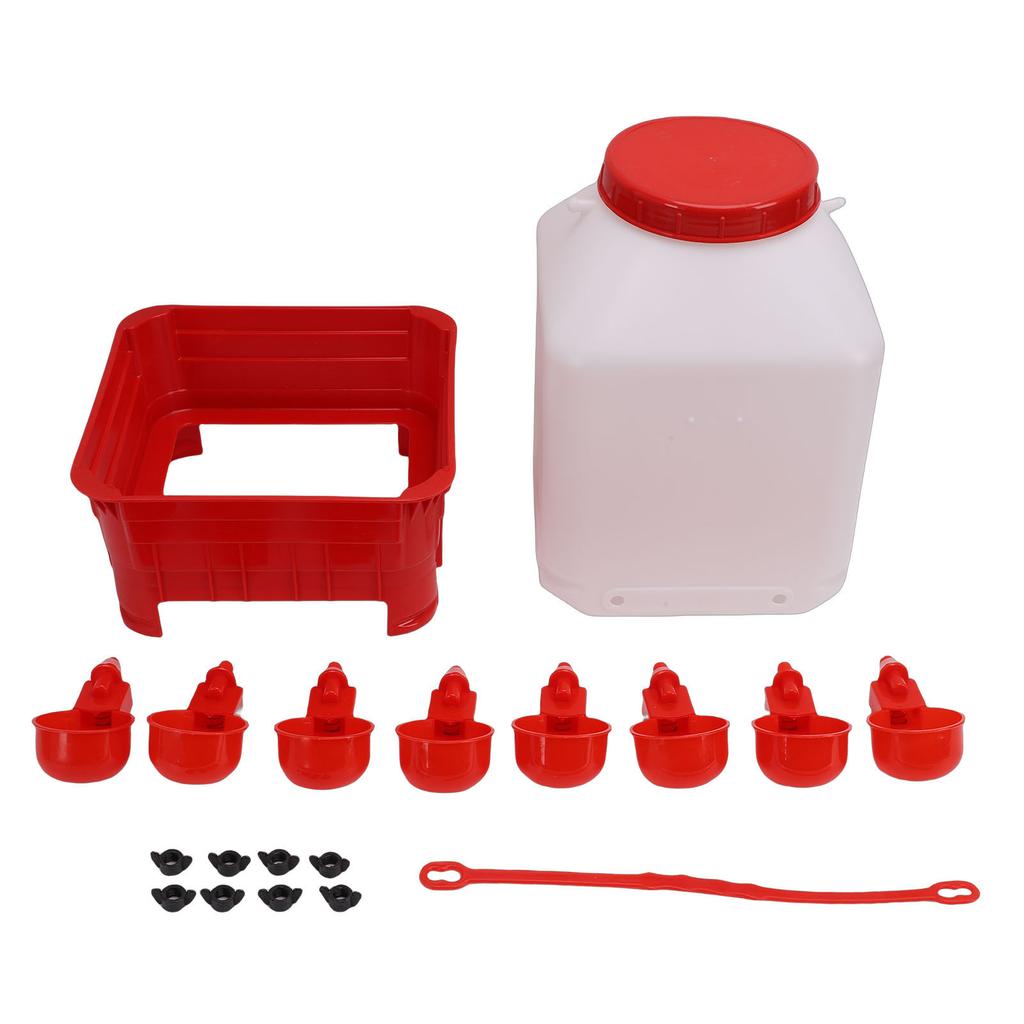 Chick Waterer 10L Large Capacity Chicken Feeder Plastic Poultry Water Fountain for Ducks