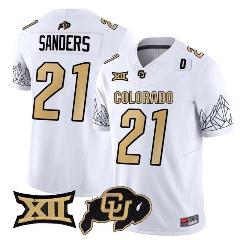 Colorado Buffaloes 21 Sanders Football Jersey NCAA College Team Sportswear Mens Authentic Style