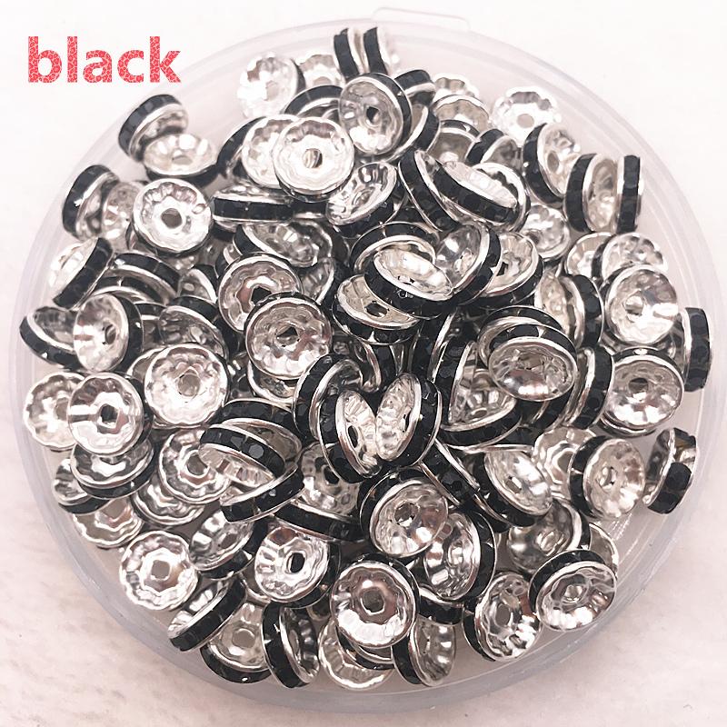 NEW 30pcs 10mm Czech Crystai Rhinestone Glass Round Loose Spacer Beads for Jewelry Making DIY Bracelet Necklace