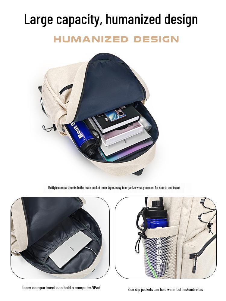 Large Cross-Border Tennis & Badminton Backpack: Holds 4 Rackets & Shoes