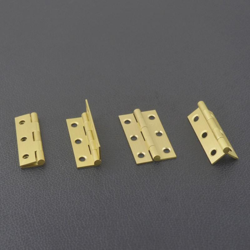 10 Pcs/Bag Brushed & Sealed Brass Hinges Jewelry Box Door Kitchen Cabinet Door Copper Hinges Small Box Exquisite Hinges