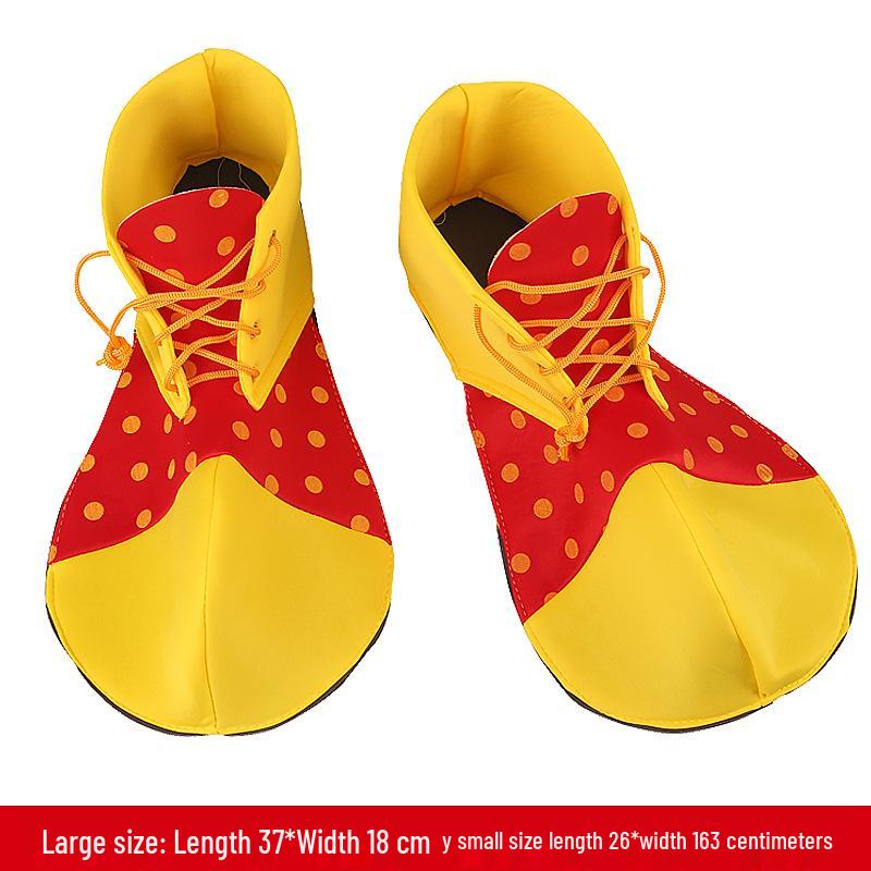 Children's and Adult Festival Clown Cosplay Shoes - Round Toe Dress-up Accessories