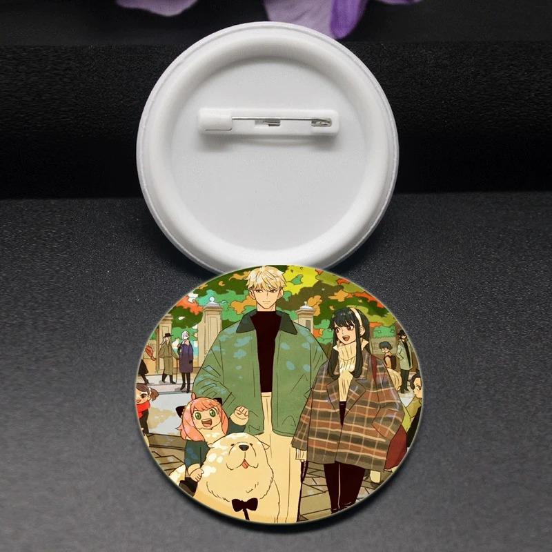 32/44/58mm SPY × FAMILY Badge Cute Anime Anya Forger/Damian Lapel Pins 58mm Round Brooch for Backpack Clothes Accessories Fan Jewelry Gift