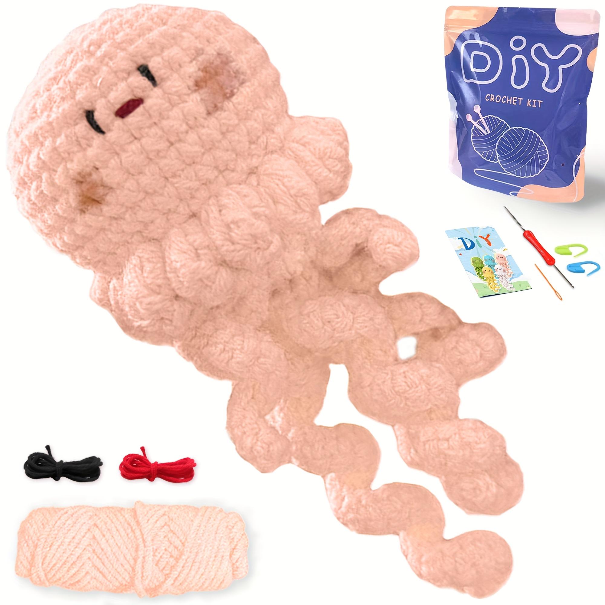 

Jellyfish Crochet Material Package, Cute Crochet Stuffed Animal Kit, Birthdays Gift, Crochet Kits for Gift