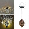 Outdoor Solar Lantern Hanging Light LED Waterproof Yard Patio Garden Lamp Decoration New