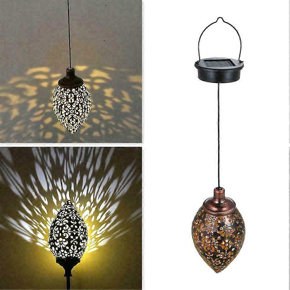 Outdoor Solar Lantern Hanging Light LED Waterproof Yard Patio Garden Lamp Decoration New
