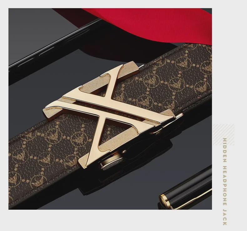 King Paul Men's Premium Alloy Buckle PVC Cowhide Business Belt, New Style.