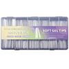 504x Extra Long Full Cover Tips Soft Gels Tips Clear Ballerinas False Nails