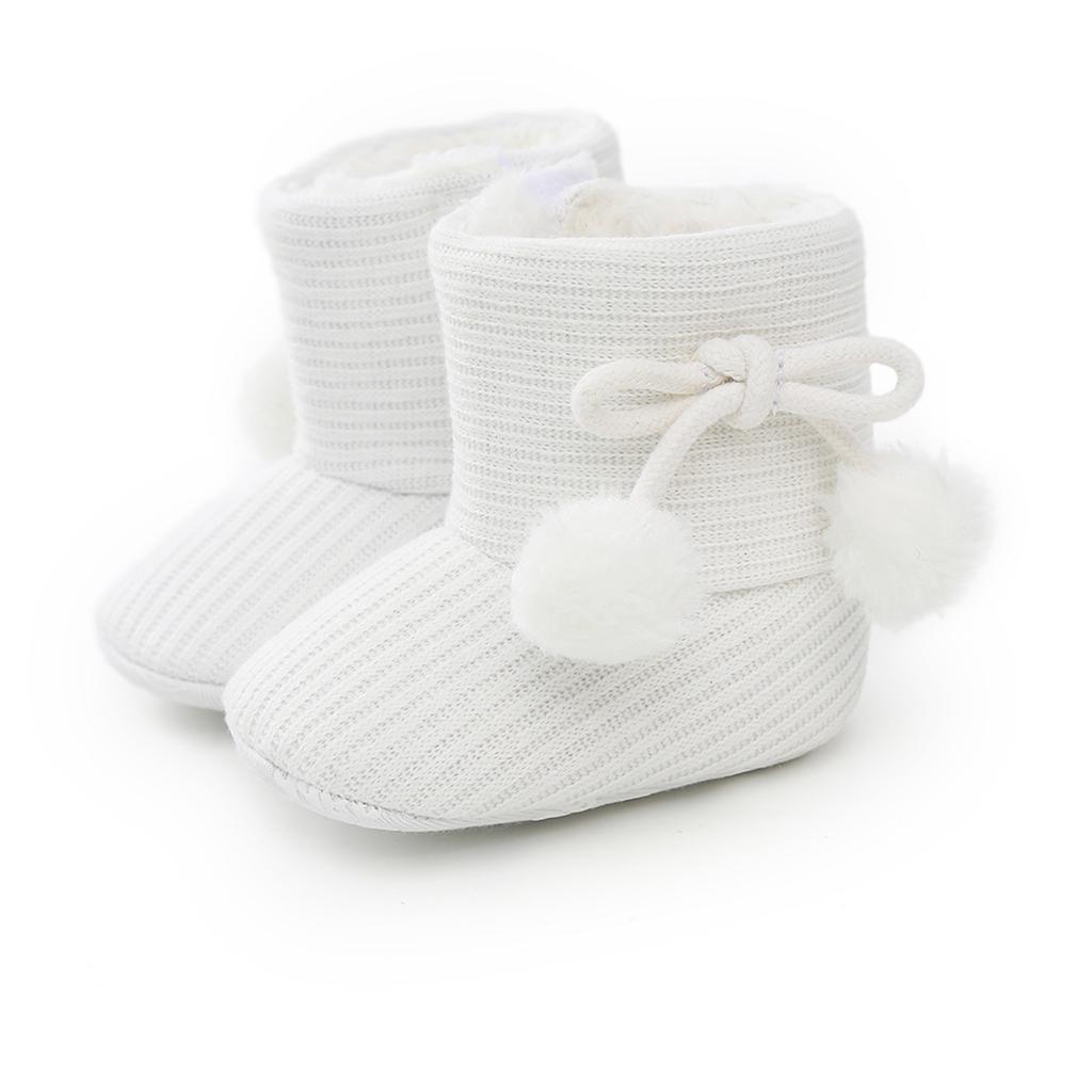 Newborn Baby Girls Snow Winter Boots Infant Toddler Soft Sole Anti-Slip Winter Warm Crib Booties Shoes