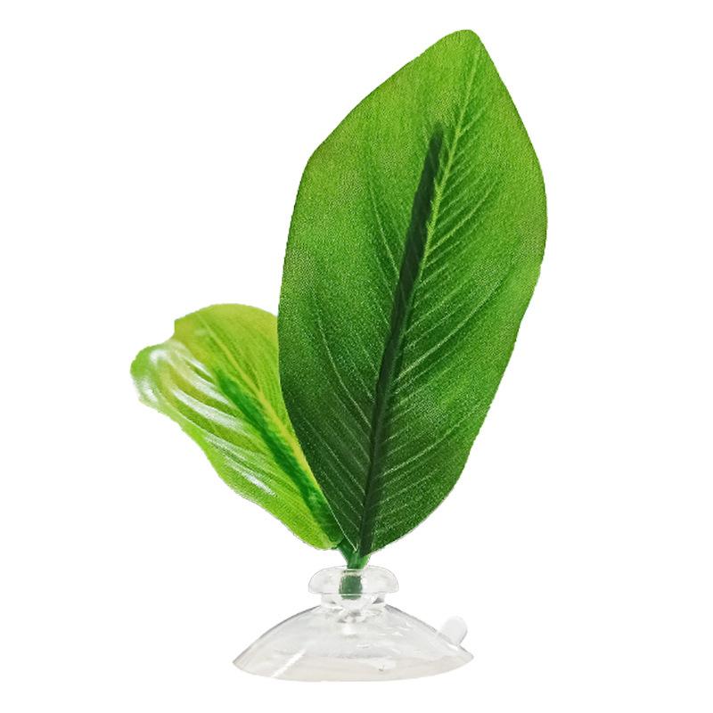 1pcs Green Leaf Hammock For Betta Fish Stress-Reducing Aquarium-Safe Decor With Suction Cup For Fish Tank Fake Plants Decoration